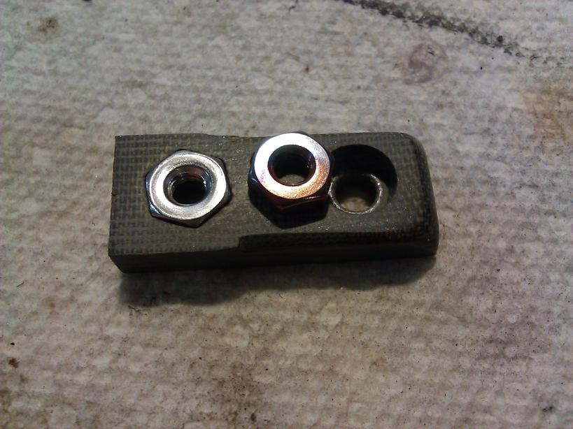 Making hex head holes in knife handles